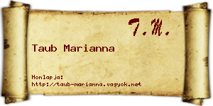 Taub Marianna névjegykártya